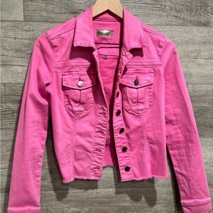 Kut from the Kloth Kara Hot Pink Jean Jacket